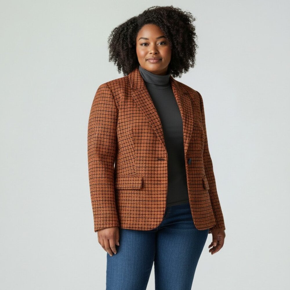 Talbots Houndstooth Blazer New - Picture 2 of 10